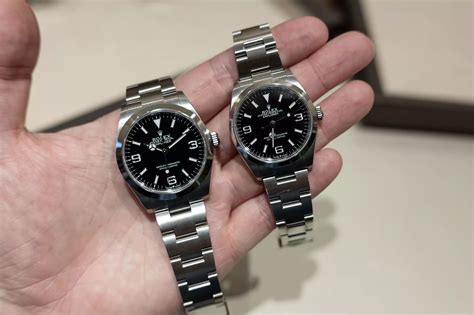 rolex explorer hands|rolex explorer 36mm vs 40mm.